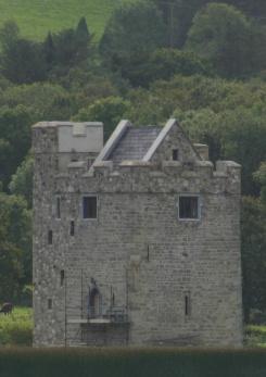 Castle on Lough Derg, Tyrone, near Seaton burial grounds.