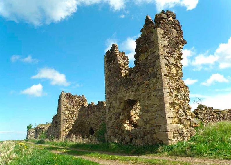 Barnes Castle ruin, from 1594.