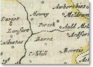 View of Auchorthies from Blaeu's Atlas, 1654.