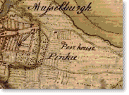 View of Pinkie House from the Roy Map, 1747.