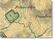 View of Pitmedden Estate from the Roy Map 1747.