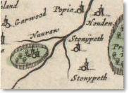 View of Stoneypath Tower from Blaeu's Atlas, 1654.