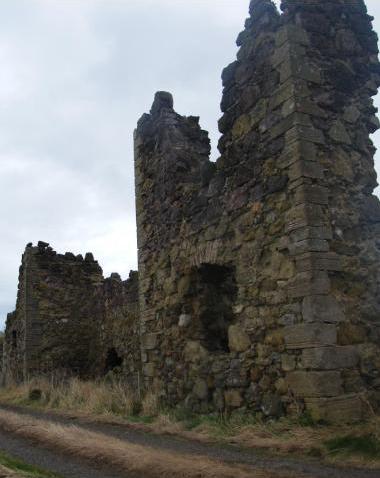 Barnes Castle ruin, from 1594.