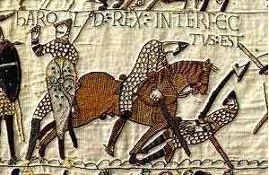 Death of King Harold at the Battle of Hastings, 1066.