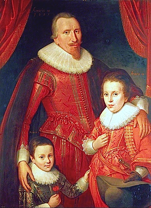 George Seton, 3rd Earl of Winton and his two sons, c.1625