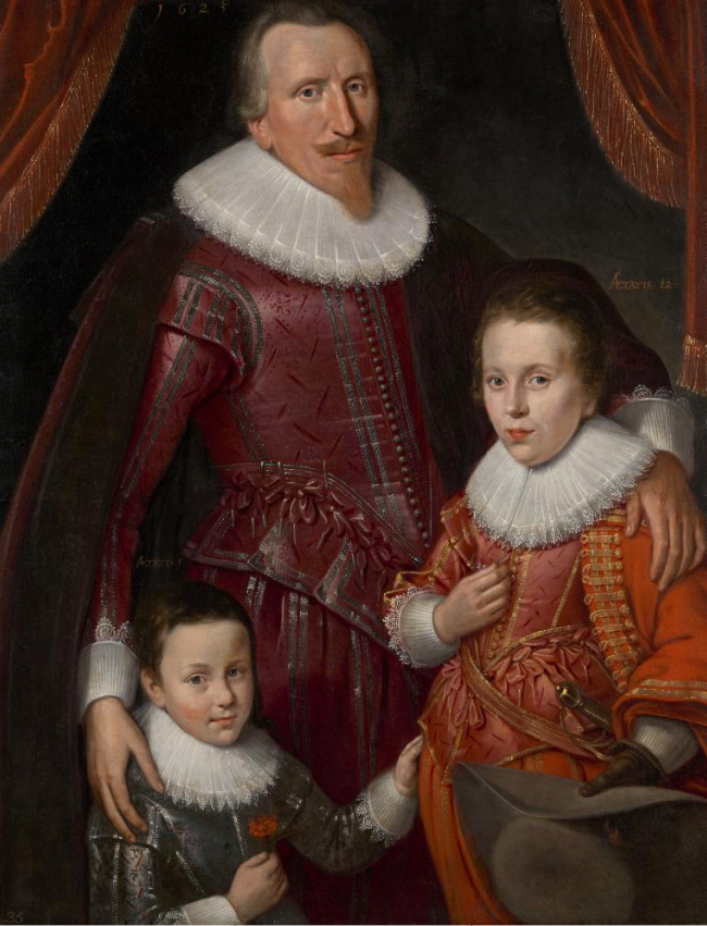 George Seton, 3rd Earl of Winton and his two sons, c.1625